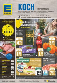 EDEKA Prospekt der Woche "Aktuelle Angebote" Seite 1, 04.12.2023 bis 09.12.2023 für Herne Aktueller EDEKA Prospekt "Aktuelle Angebote" Seite 1 von 24 Seiten für Herne