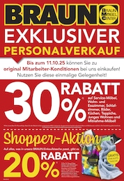 BRAUN Möbel-Center Prospekt für Freiburg: "EXKLUSIVER PERSONALVERKAUF", 4 Seiten, 06.10.2025 - 12.10.2025