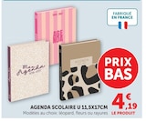 Agenda scolaire 11,5X17CM - U dans le catalogue Super U