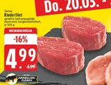 Zartes Rinderfilet Angebote von JUNGBULLEN-FLEISCH bei E center Niederkassel