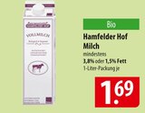 Hamfelder Hof Milch Angebote bei famila Nordost Stralsund für 1,69 €