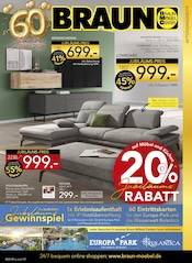 Aktueller BRAUN Möbel-Center Prospekt mit Hocker, "60 Jahre Braun Möbel Center", Seite 1