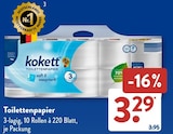 Toilettenpapier von kokett im aktuellen ALDI SÜD Prospekt für 3,29 €