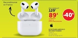 Ecouteurs AirPods 3 Reconditionnés - Apple - Hyper U à Mulhouse Ecouteurs AirPods 3 Reconditionnés - Apple en promo chez Hyper U Mulhouse à 89,00 €