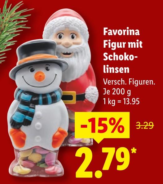 Figur mit Schokolinsen