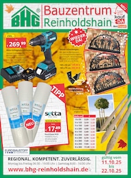 Baumärkte Prospekt von Bauzentrum Reinholdshain Höckendorf Bauzentrum Reinholdshain Prospekt: "Regional. Kompetent. Zuverlässig.", 8 Seiten, 11.10.2025 - 22.10.2025
