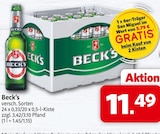 Markant Nordwest - Beck’s Angebot im Prospekt Beck’s bei Markant Nordwest im Prospekt "" für 11,49 €
