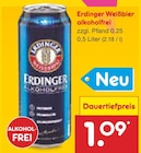 Weißbier alkoholfrei im Angebot bei Netto Marken-Discount in Ludwigshafen Weißbier alkoholfrei Angebote von Erdinger bei Netto Marken-Discount Ludwigshafen für 1,09 €