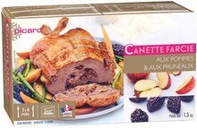 Picard Buc - Canette farcie, farce aux pommes et aux pruneaux Promo Canette farcie, farce aux pommes et aux pruneaux dans le catalogue Picard "Le fabuleux Noël Picard" à Buc