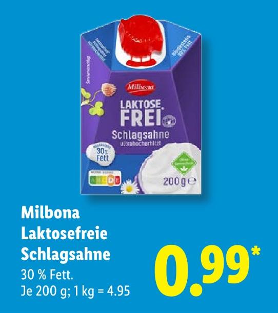 Laktosefreie Schlagsahne