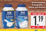 Schlagrahm oder Sahne zum Kochen Angebote von Weihenstephan bei E center Augsburg für 1,19 €