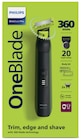 Rasoir 360 OneBlade + 3 Sabots - Philips dans le catalogue Intermarché Super