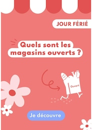 Prospectus Magazine à Fontainebleau, "Quels sont les magasins ouverts ?", 1 page, 05/07/2024 - 18/08/2024