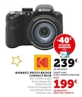 Appareil Photo Bridge Compact Noir - Kodak - Super U à Illkirch-Graffenstaden Appareil Photo Bridge Compact Noir - Kodak en promo chez Super U Illkirch-Graffenstaden à 199,00 €