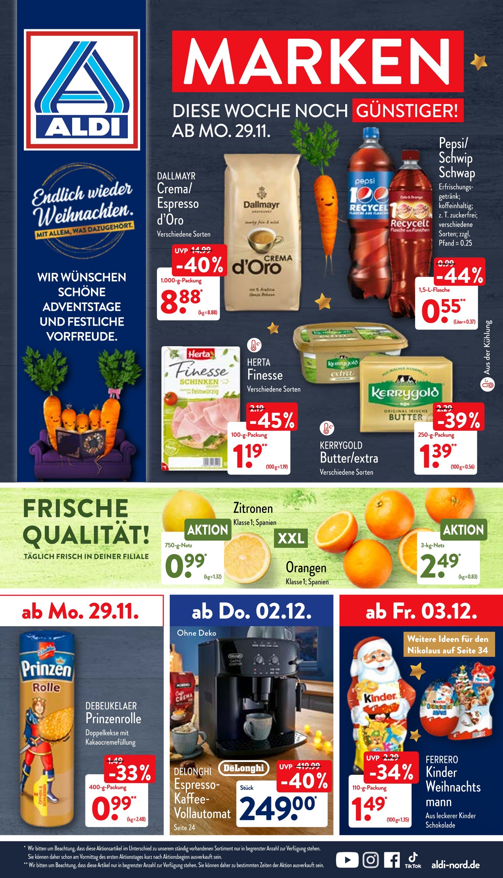 ALDI Nord Prospekt für Neißeaue mit 37 Seiten ALDI Nord Prospekt für Neißeaue: "ALDI. Jeden Tag besonders - einfach ALDI.", 37 Seiten, 29.11.2021 - 04.12.2021