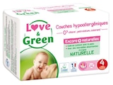 Couches hypoallergéniques - LOVE & GREEN en promo à 18,15 € chez Carrefour Couches hypoallergéniques - LOVE & GREEN dans le catalogue Carrefour