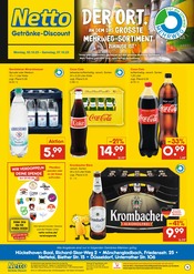 Bier im Netto Marken-Discount Prospekt in Düsseldorf Aktueller Netto Marken-Discount Prospekt mit Bier, "DER ORT, AN DEM DAS GRÖSSTE MEHRWEG-SORTIMENT ZUHAUSE IST.", Seite 1