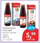 Vital Saft Eisen Formel von Rotbäckchen für 5,99 € bei budni im Angebot Vital Saft Eisen Formel von Rotbäckchen im aktuellen budni Prospekt