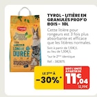 LITIÈRE EN GRANULÉS PROP'O BOIS - 10L - TYROL dans le catalogue Animalis