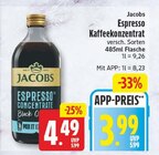 Espresso Kaffeekonzentrat Angebote von Jacobs bei WEZ Bad Oeynhausen für 3,99 €