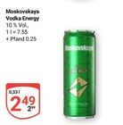 Aktuelles Moskovskaya Vodka Energy Angebot bei GLOBUS in Halle (Saale) ab 2,49 €
