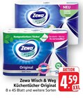 Wisch & Weg Küchentücher Original Angebote von Zewa bei E center Darmstadt für 4,59 €