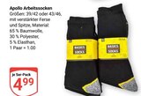 Arbeitssocken im Angebot bei GLOBUS in Koblenz Arbeitssocken Angebote von Apollo bei GLOBUS Koblenz für 4,99 €