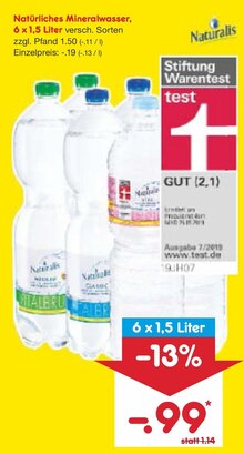 Natürliches Mineralwasser bei Netto Marken-Discount in Freiberg Natürliches Mineralwasser im Angebot bei Netto Marken-Discount Freiberg für 0,99 €