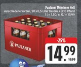 Münchner Hell Angebote von Paulaner bei E center Fürth für 14,99 €