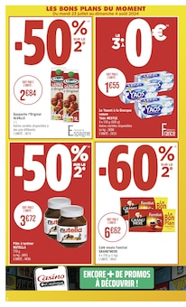Promo Nutella dans le catalogue Casino Supermarchés du moment à la page 2