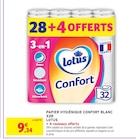 Papier Hygiénique Confort Blanc X28 - Lotus à 9,34 € dans le catalogue Intermarché Super