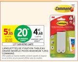 Promo Languettes de fixation tableau grand modèle poids maximum 7,2kg à 4,68 € dans le catalogue Intermarché à Chailles