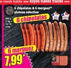 Promo 6 chipolatas & 6 merguez plateau sélection à 7,99 € dans le catalogue Norma à Niedermodern