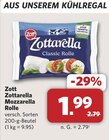 Zottarella Mozzarella Rolle Angebote von Zott bei combi Bielefeld für 1,99 €