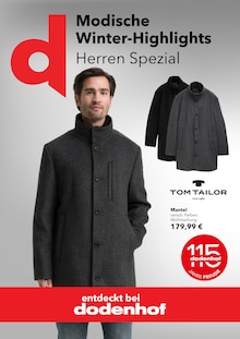 dodenhof Prospekt Modische Winter-Highlights: Herren Spezial mit 13 Seiten