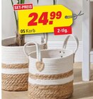 AUFBEWAHRUNGSKORB-SET für 24,99 € bei Höffner im Angebot AUFBEWAHRUNGSKORB-SET im aktuellen Höffner Prospekt