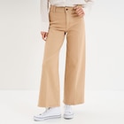 Pantalon large 7/8ème coton sable femme en promo chez La Halle Valence à 8,99 €