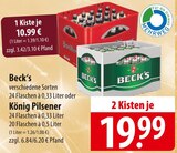 Beck's oder König Pilsener Angebote bei famila Nordost Norderstedt für 10,99 €