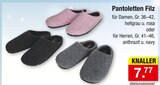 Pantoletten Filz Angebote bei Zimmermann Hildesheim für 7,77 €