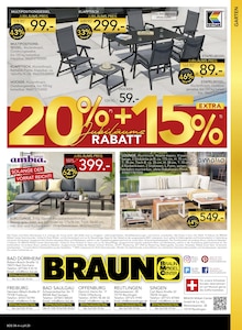 Gartenmöbel im BRAUN Möbel-Center Prospekt "Jubiläumsmonat" mit 20 Seiten (Reutlingen)
