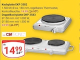 Kochplatte EKP 3582 oder Doppelkochplatte DKP 3583 im Angebot bei GLOBUS in Herne Kochplatte EKP 3582 oder Doppelkochplatte DKP 3583 Angebote von Clatronic bei GLOBUS Herne für 14,99 €