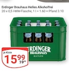 Aktuelle Erdinger Angebote bei GLOBUS in Mannheim Aktuelles Helles Alkoholfrei Angebot bei GLOBUS in Mannheim ab 15,99 €