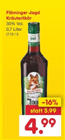 Alkoholische Getränke von Fläminger Jagd im aktuellen Netto Marken-Discount Prospekt Kräuterlikör von Fläminger Jagd für 4,99 € bei Netto Marken-Discount im Angebot