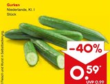 Gurken im Netto Marken-Discount Prospekt Gurken von im aktuellen Netto Marken-Discount Prospekt für 0,59 €