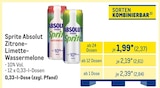 Aktuelle Sprite Angebote bei METRO in Duisburg Aktuelles Sprite Absolut Zitrone- Limette- Wassermelone Angebot bei METRO in Duisburg ab 2,37 €