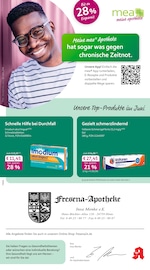 mea - meine apotheke Apotheken Prospekt der aktuellen Woche mit 4 Seiten, gültig von 01.06.2026 bis 30.06.2026, in Emden und Umgebung Aktueller mea - meine apotheke Apotheken Prospekt in Emden und Umgebung, "Unsere Juni-Angebote" mit 4 Seiten, 01.06.2026 - 30.06.2026