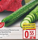 Salatgurken von GUT&GÜNSTIG für 0,55 € bei EDEKA im Angebot Salatgurken von GUT&GÜNSTIG im aktuellen EDEKA Prospekt