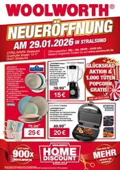 Woolworth Sonderposten Prospekt der aktuellen Woche mit 8 Seiten, gültig von 29.01.2026 bis 29.01.2026, in Richtenberg und Umgebung Aktueller Woolworth Sonderposten Prospekt in Richtenberg und Umgebung, "NEUERÖFFNUNG IN STRALSUND" mit 8 Seiten, 29.01.2026 - 29.01.2026