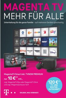 Bührs Telekommunikations GmbH & Co.KG Lingen - MagentaTV Smart inkl. TVNOW PREMIUM MagentaTV Smart inkl. TVNOW PREMIUM Angebot bei Bührs Telekommunikations GmbH & Co.KG Lingen im Prospekt ES GEHT WIEDER LOOOS