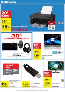 Promotion Canon dans le prospectus Carrefour, valable du 27/01/2026 au 09/02/2026 Promo Canon dans le catalogue Carrefour du moment à la page 82